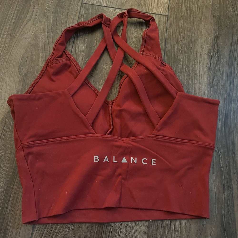 Balance Athletica Burgundy Crop Top
